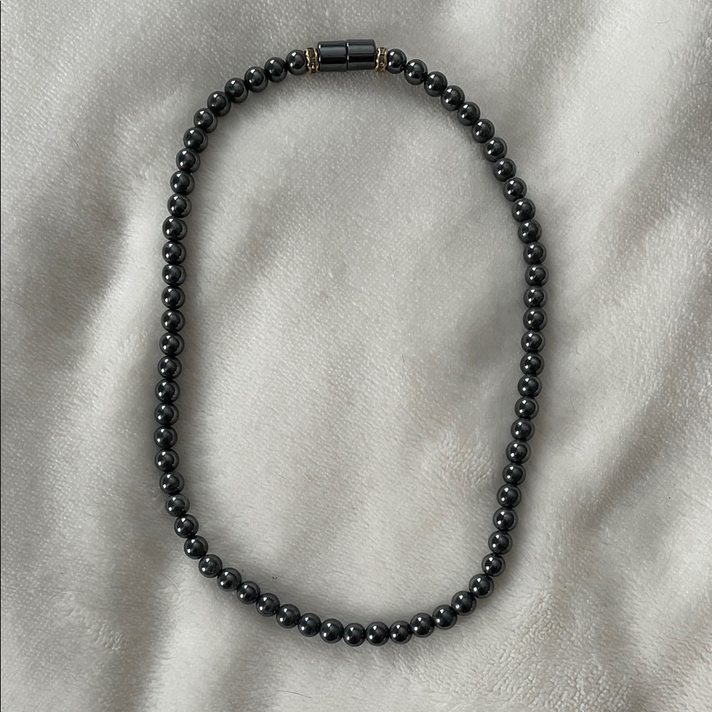 Hematite Beaded Necklace